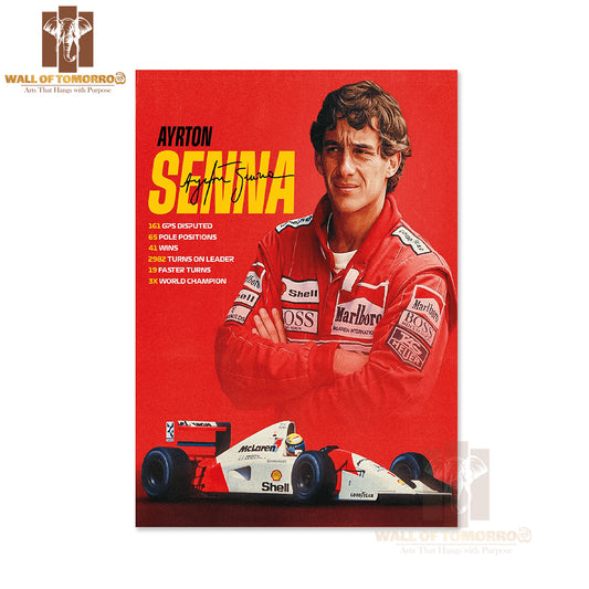 Famous Racer, Iconic Formula 1 Driver Sports High Quality Unframed Poster Print & Waterproof Poster Print Wall Décor