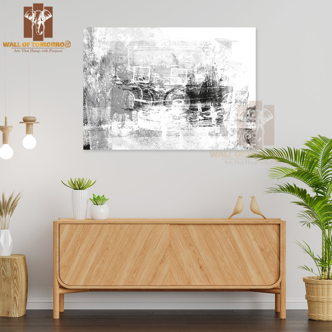 Grunge B&W Paint High Quality Unframed Poster Print & Waterproof Poster Print Wall Décor
