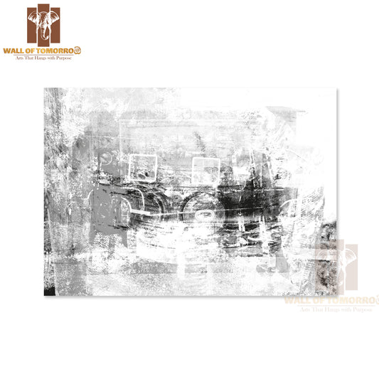 Grunge B&W Paint High Quality Unframed Poster Print & Waterproof Poster Print Wall Décor