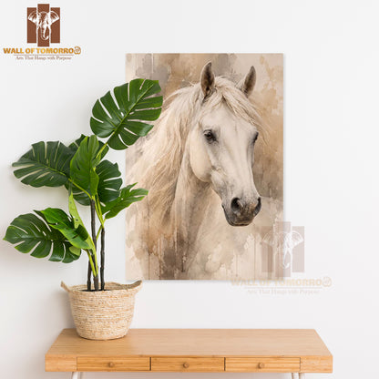 White Horse Painting Animals High Quality Unframed Poster Print & Laminated Poster Print Wall Décor in Sri Lanka