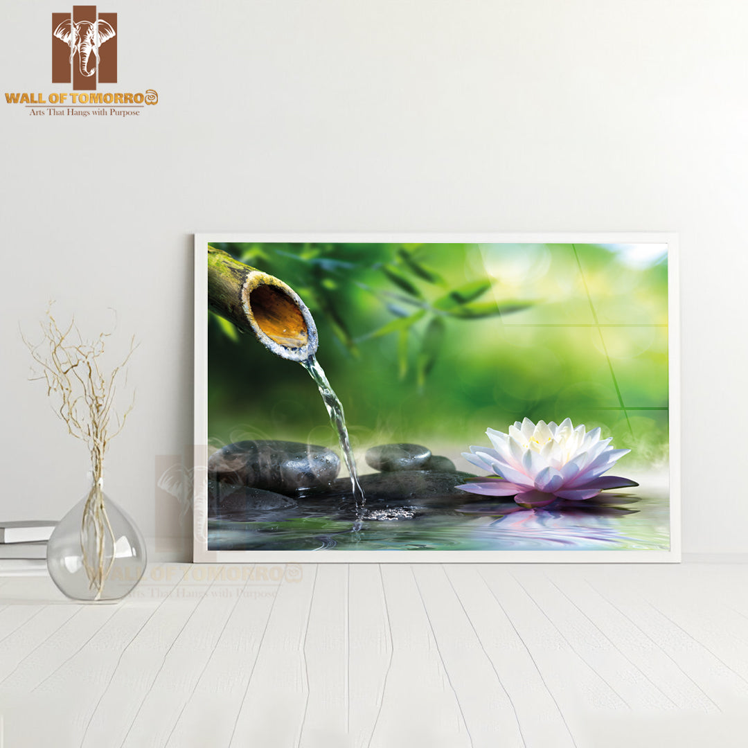 Bamboo Trees & Flower High Quality Unframed Poster Print & Waterproof Poster Print Wall Décor