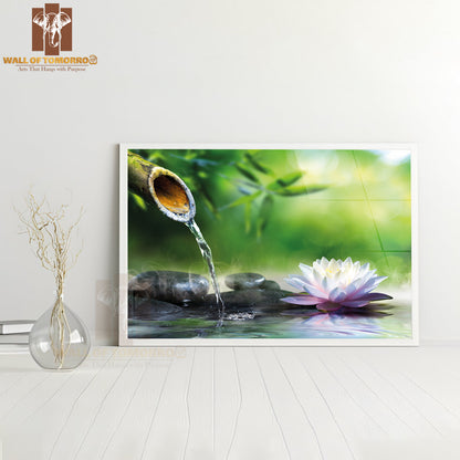 Bamboo Trees & Flower High Quality Unframed Poster Print & Waterproof Poster Print Wall Décor