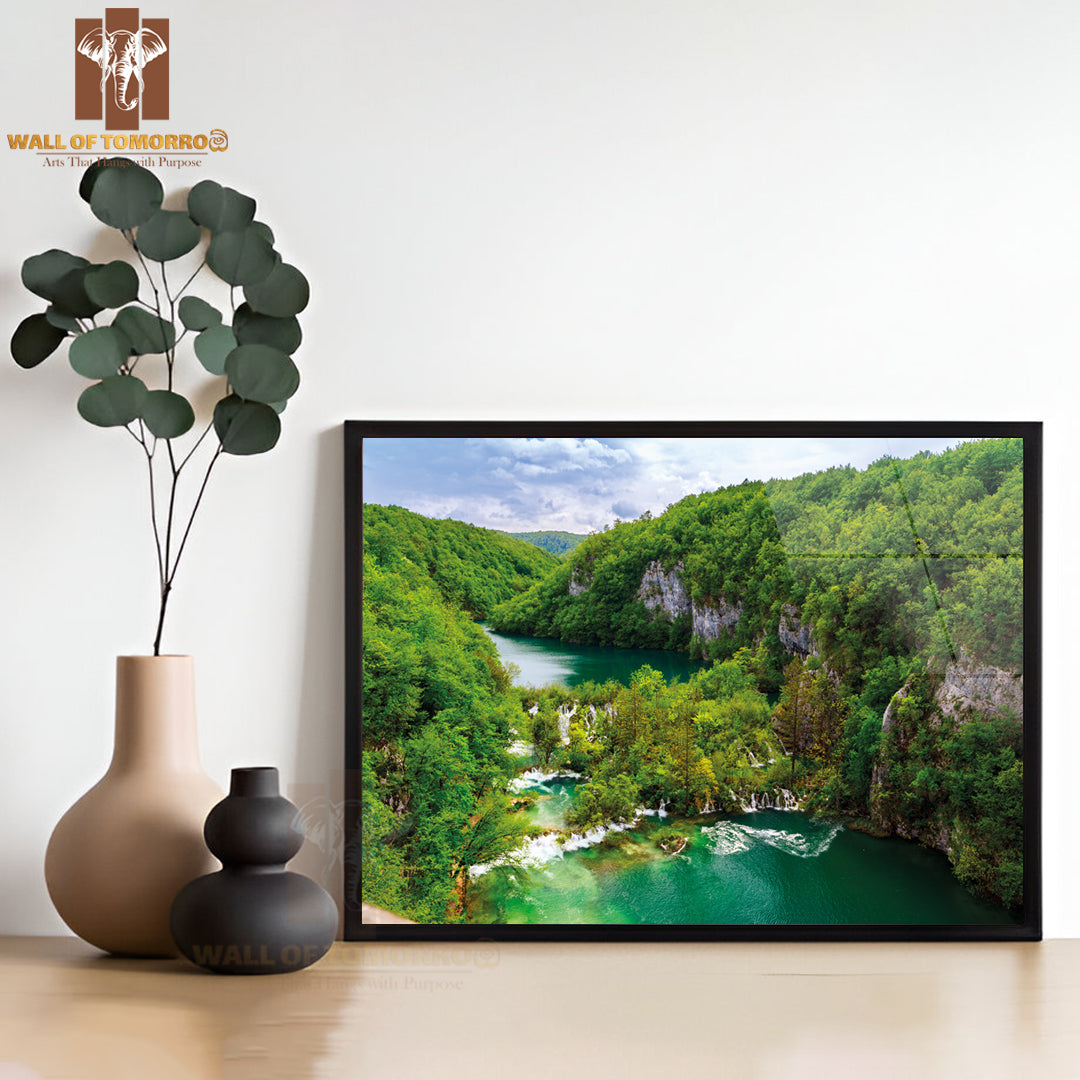 Aerial View In Plitvice National Park, Croatia High Quality Unframed Poster Print & Waterproof Poster Print Wall Décor
