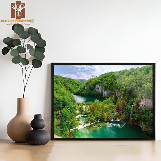 Aerial View In Plitvice National Park, Croatia High Quality Unframed Poster Print & Waterproof Poster Print Wall Décor