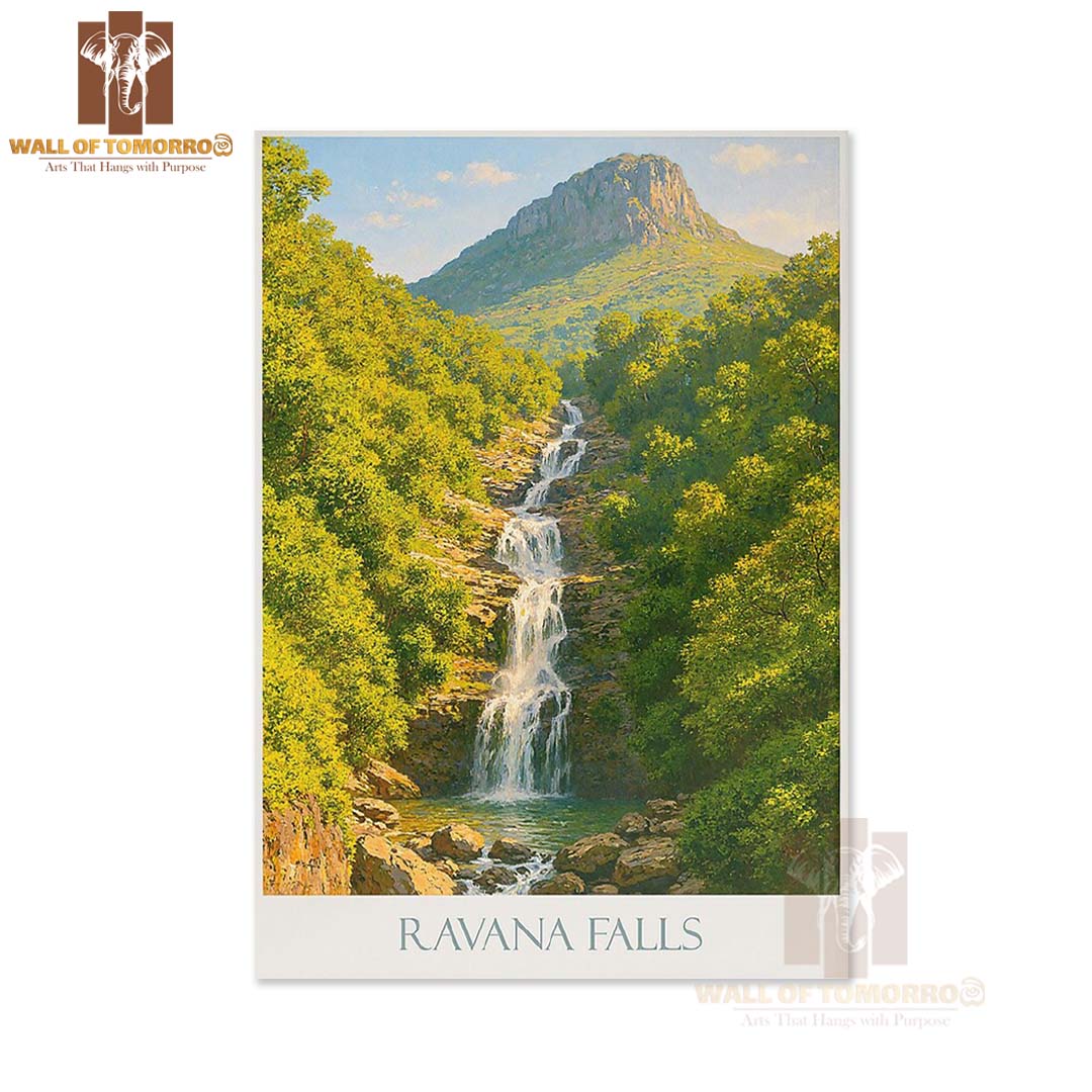 Ravana Falls Sri Lanka Travel High Quality Unframed Poster Print & Laminated Poster Print Wall Décor