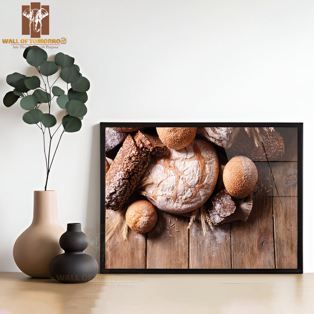Different Bread on Table Close-Up High Quality Unframed Poster Print & Waterproof Poster Print Wall Décor
