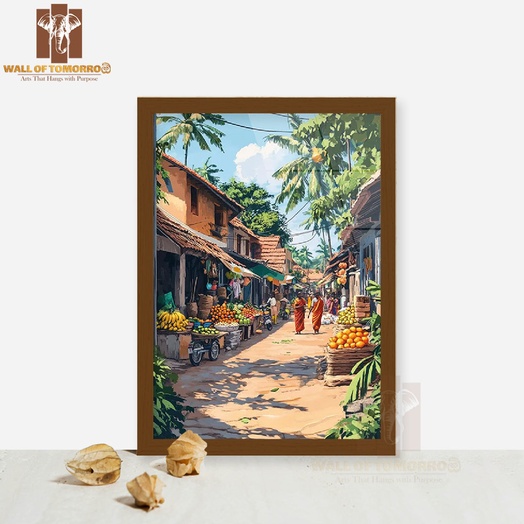 Jaffna Village, Sri Lanka Travel High Quality Glass Frame Wall Décor