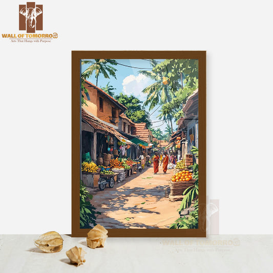 Jaffna Village, Sri Lanka Travel High Quality Glass Frame Wall Décor