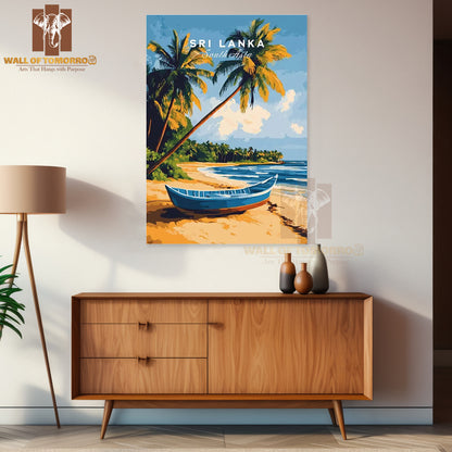 Sri Lanka Beach Scene Travel High Quality Unframed Poster Print & Waterproof Poster Print Wall Décor