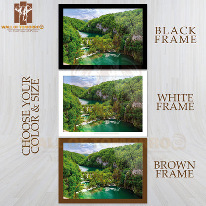 Aerial View In Plitvice National Park, Croatia High Quality Unframed Poster Print & Waterproof Poster Print Wall Décor