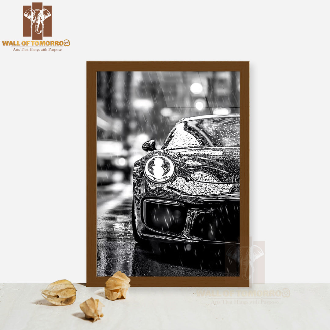 Porsche Carrera 4 Reflections High Quality Glass Frame Wall Décor