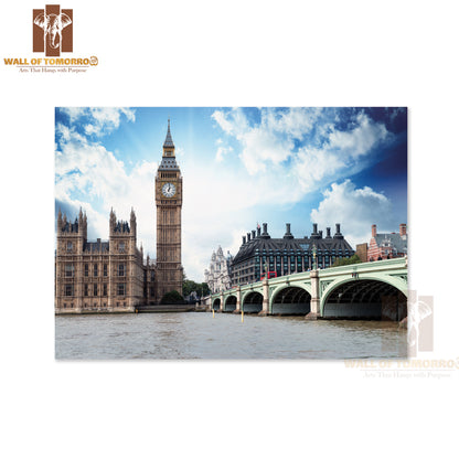 The Big Ben, The Houses of Parliament and Westminster Bridge in London High Quality Unframed Poster Print & Waterproof Poster Print Wall Décor