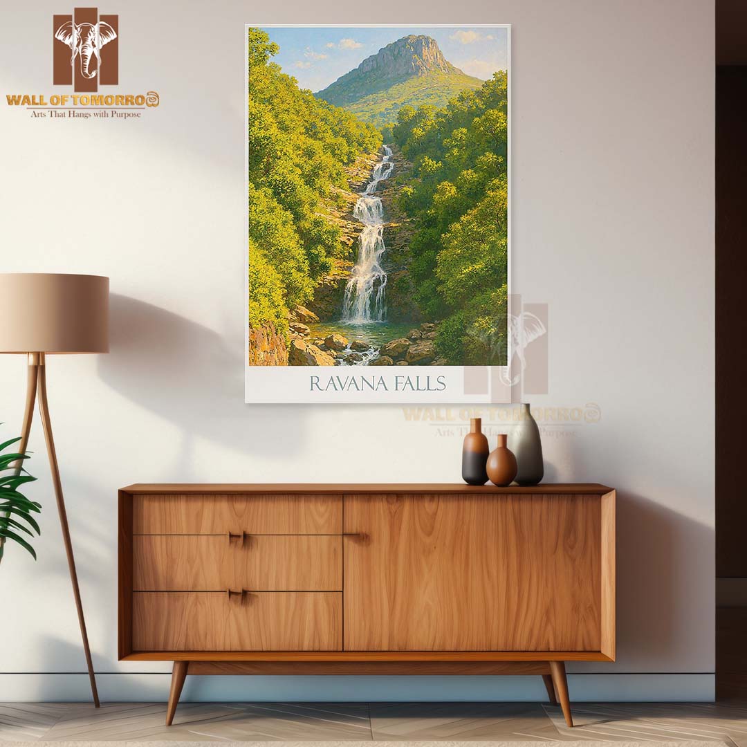 Ravana Falls Sri Lanka Travel High Quality Unframed Poster Print & Laminated Poster Print Wall Décor