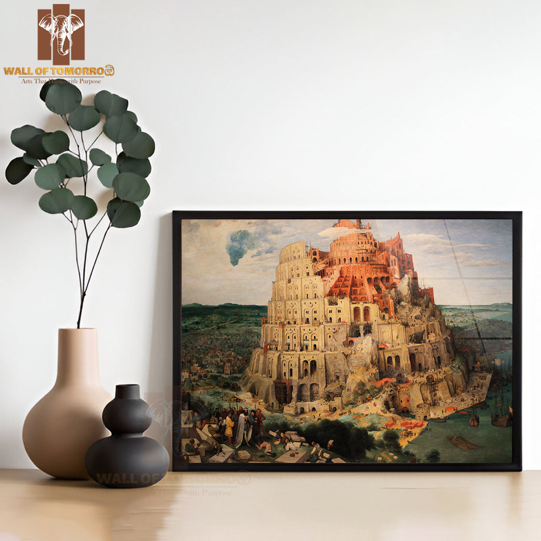 Tower Of Babel (Babylon), A Famous Painting by Pieter Brueghel the Elder Created In 1563 High Quality Unframed Poster Print & Waterproof Poster Print Wall Décor