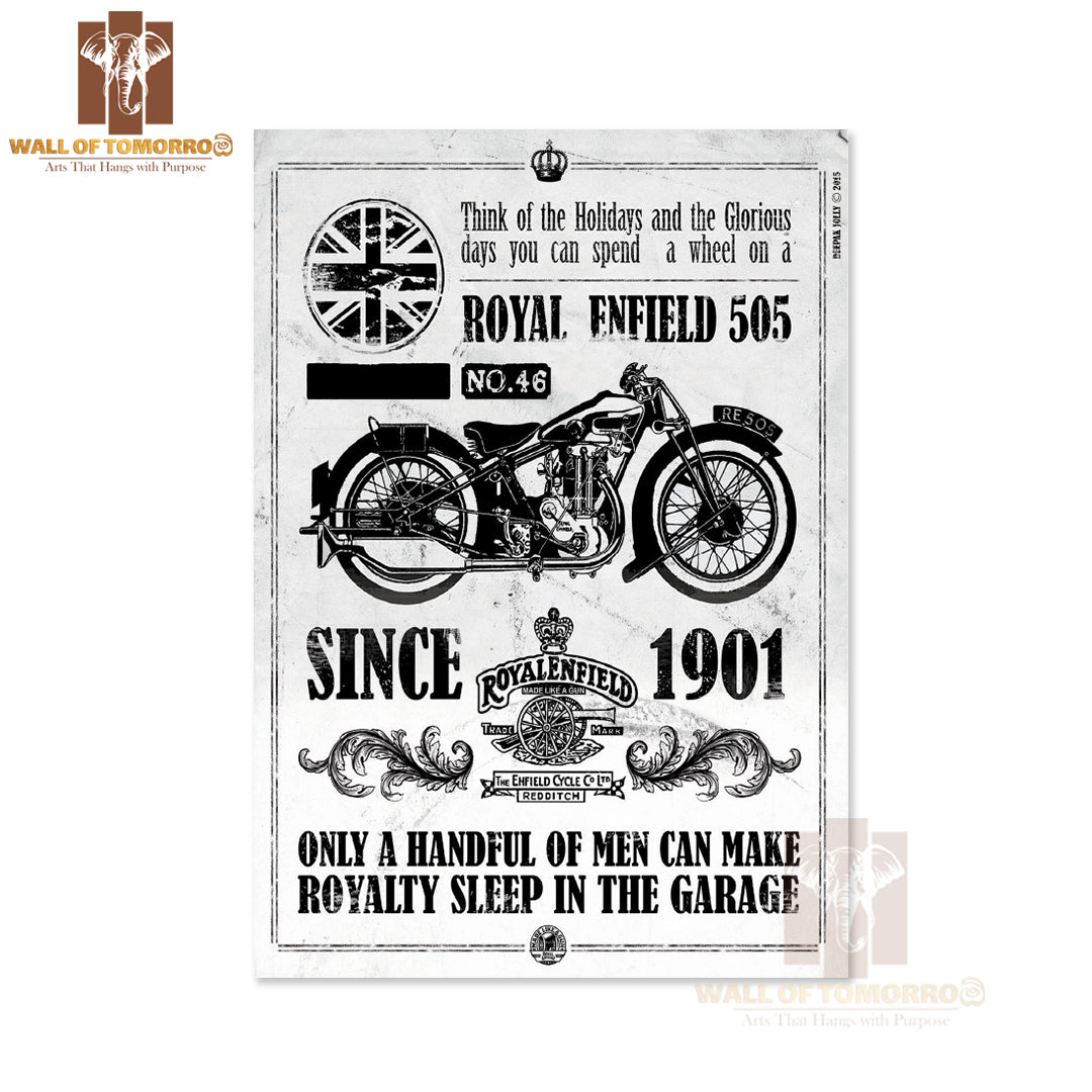 Royal Enfield 505, Since 1901 Motor Bike High Quality Unframed Poster Print & Laminated Poster Print Wall Décor in Sri Lanka