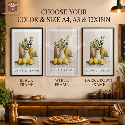 Olive & Lemon Kitchen & Restaurant High Quality Glass Frame Wall Décors in Sri Lanka