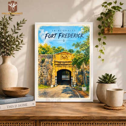 Trincomalee Fort Frederick Sri Lanka Travel High Quality Glass Frame Wall Décor