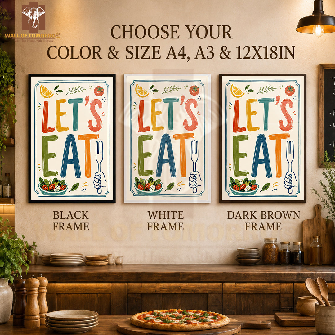 Lets Eat Kitchen & Restaurant High Quality Glass Frame Wall Décors in Sri Lanka