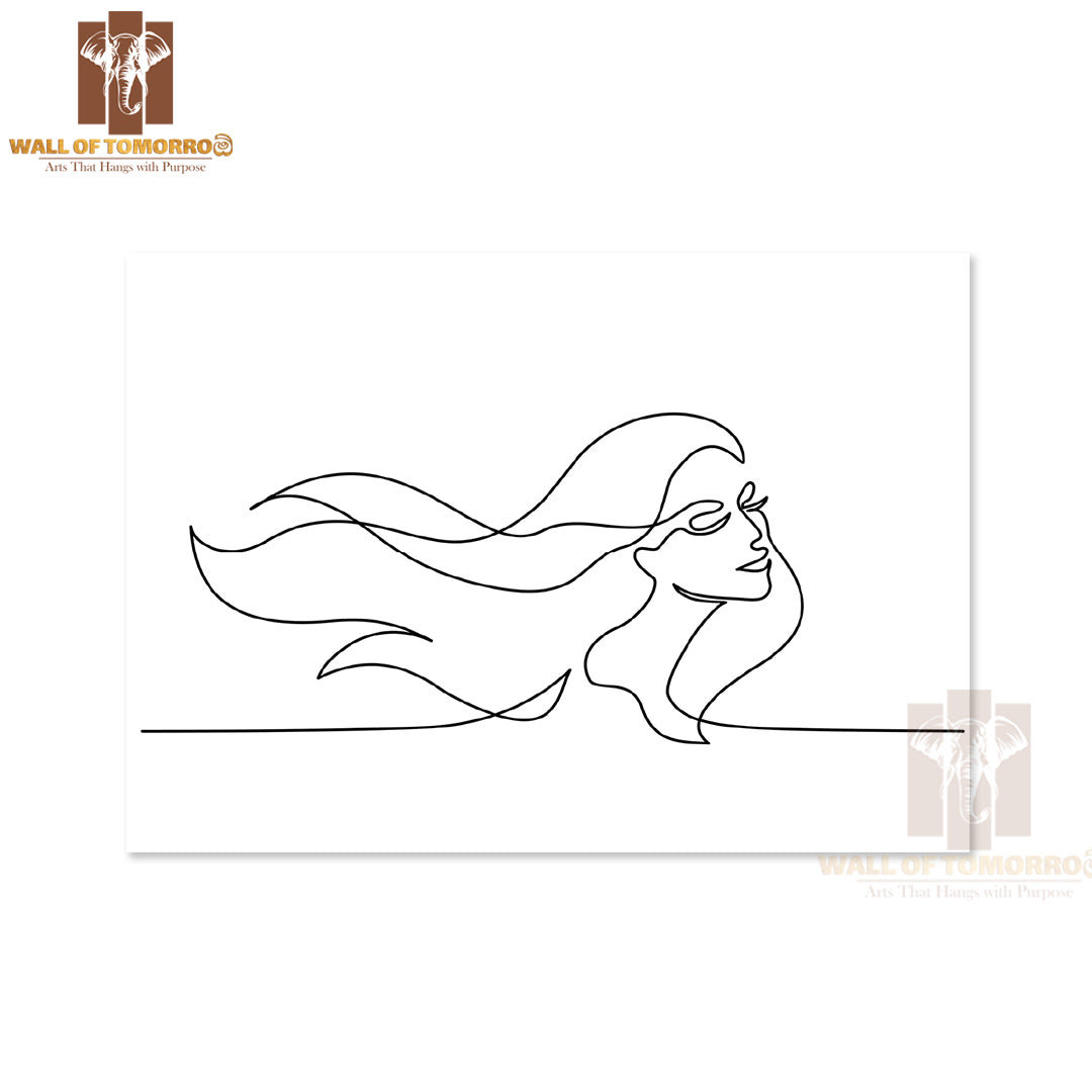 Abstract Portrait of Pretty Young Woman High Quality Unframed Poster Print & Waterproof Poster Print Wall Décor