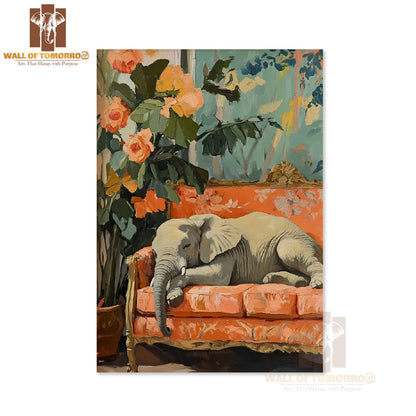 Elephant on Sofa Animals High Quality Unframed Poster Print & Laminated Poster Print Wall Décor in Sri Lanka