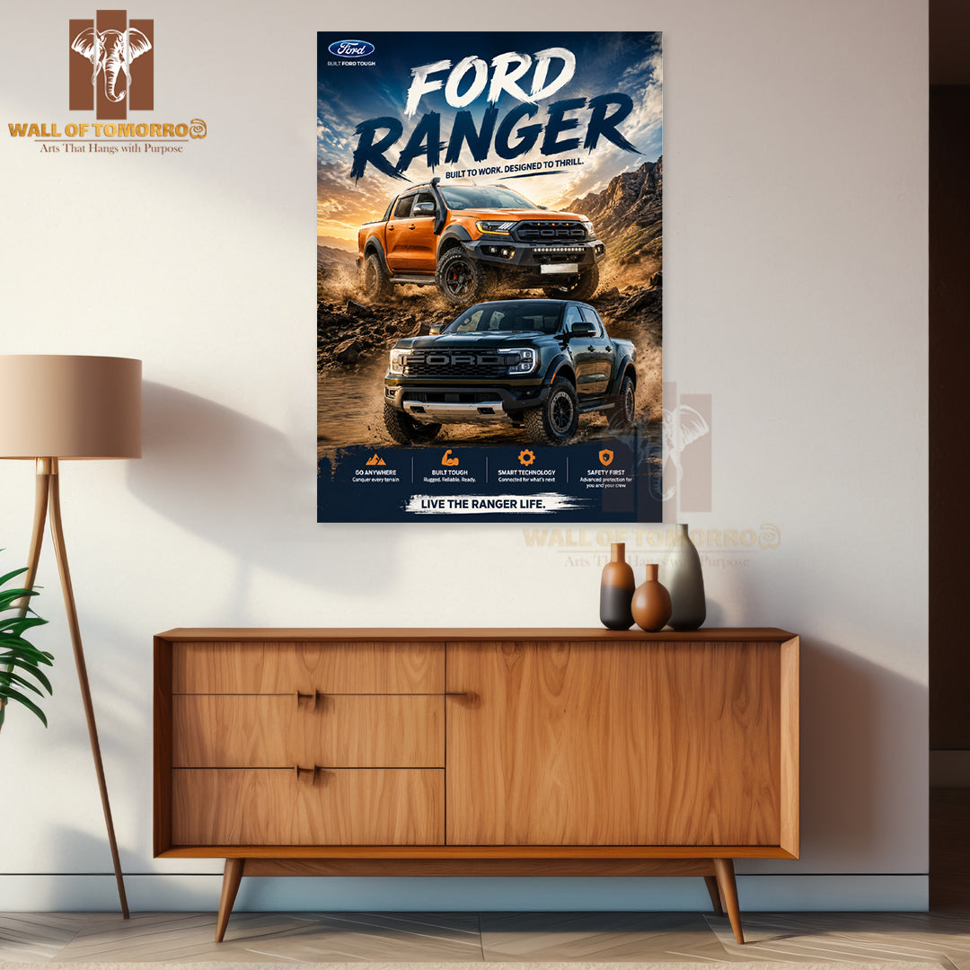 Ford Ranger Vehicle High Quality Unframed Poster Print & Waterproof Poster Print Wall Décor in Sri Lanka