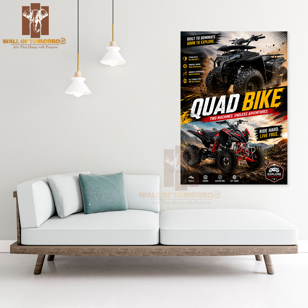 Quad Bike High Quality Unframed Poster Print & Waterproof Poster Print Wall Décor in Sri Lanka