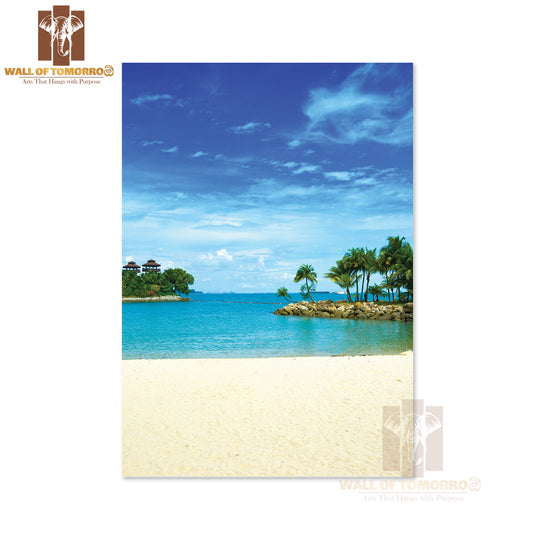 Beautiful Secluded Lagoon Beach in The Tropics High Quality Unframed Poster Print & Waterproof Poster Print Wall Décor