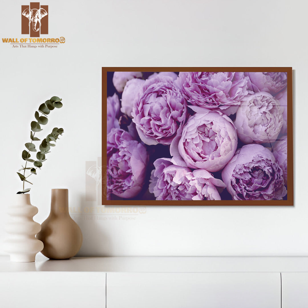 Pink Peonies Flowers Closeup High Quality Unframed Poster Print & Waterproof Poster Print Wall Décor