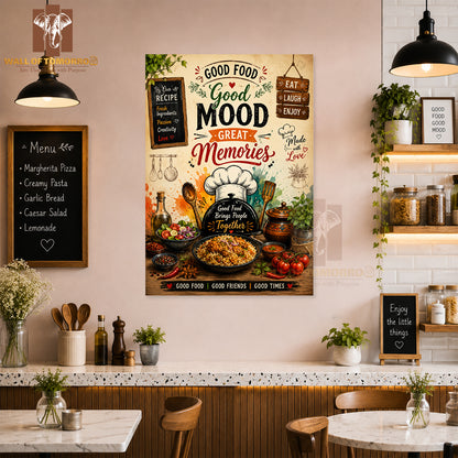 Good mood, great memories Kitchen & Restaurant High Quality Unframed Poster Print & Waterproof Poster Print Wall Décor in Sri Lanka