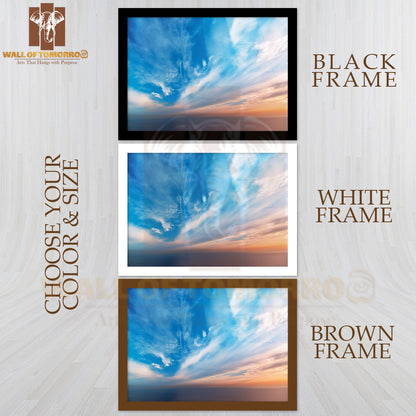 Sky Background on Sunset Nature Composition High Quality Unframed Poster Print & Waterproof Poster Print Wall Décor