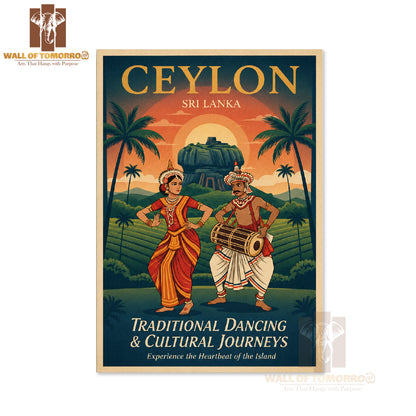 Ceylon Sri Lanka Traditional Dancing Travel High Quality Unframed Poster Print & Waterproof Poster Print Wall Décor