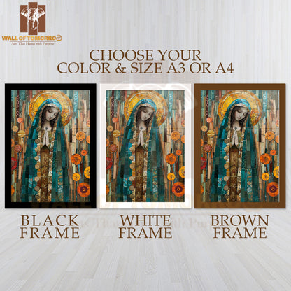 Mother Mary Religious High Quality Glass Frame Wall Décors in Sri Lanka