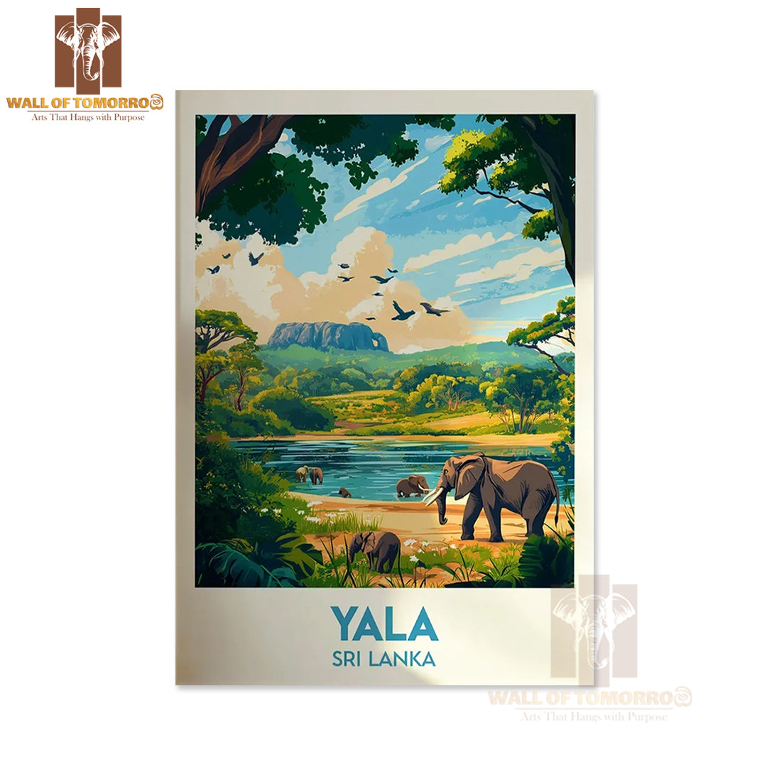 Yala National Park Poster - Sri Lanka Travel Travel High Quality Unframed Poster Print & Waterproof Poster Print Wall Décor