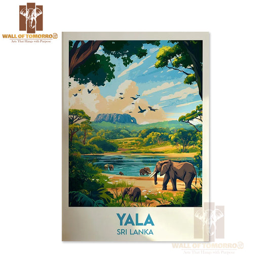 Yala National Park Poster - Sri Lanka Travel Travel High Quality Unframed Poster Print & Waterproof Poster Print Wall Décor