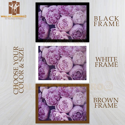 Pink Peonies Flowers Closeup High Quality Unframed Poster Print & Waterproof Poster Print Wall Décor