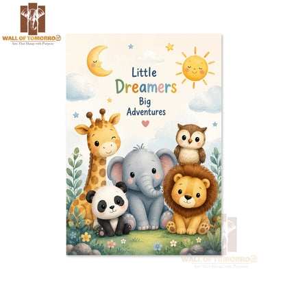 Little Dreamers Big Adventures Kids High Quality Unframed Poster Print & Waterproof Poster Print Wall Décor