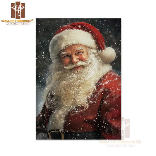 Antique Santa Claus Oil Painting High Quality Unframed Poster Print & Waterproof Poster Print Wall Décor