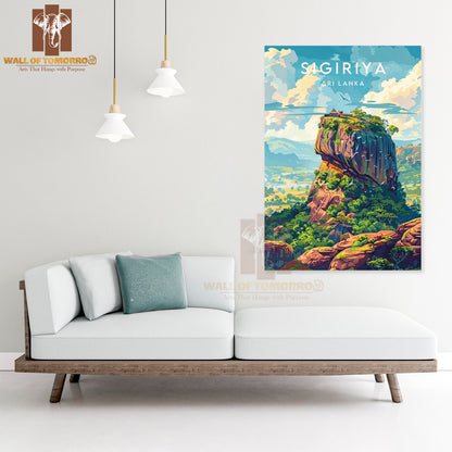 Sri Lanka, Sigiriya Travel High Quality Unframed Poster Print & Waterproof Poster Print Wall Décor