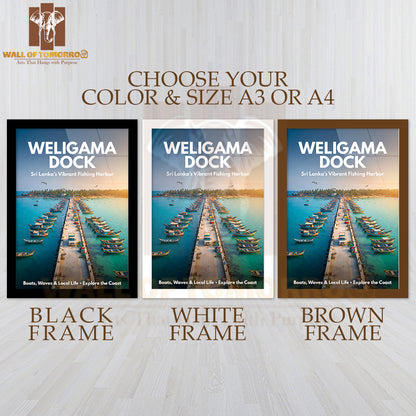 Weligama Dock Sri Lanka Travel High Quality Glass Frame Wall Décor