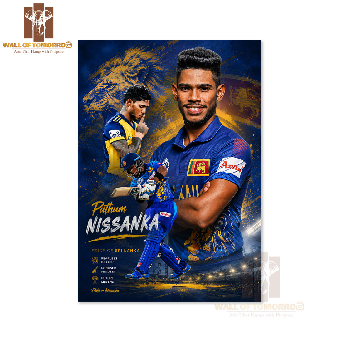 Future Legend for Sri Lanka Cricket Pathum Nissanka Sports High Quality Unframed Poster Print & Waterproof Poster Print Wall Décor