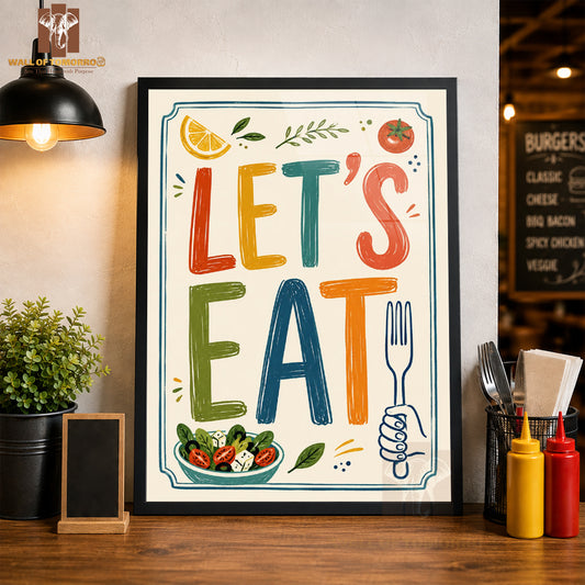 Lets Eat Kitchen & Restaurant High Quality Glass Frame Wall Décors in Sri Lanka
