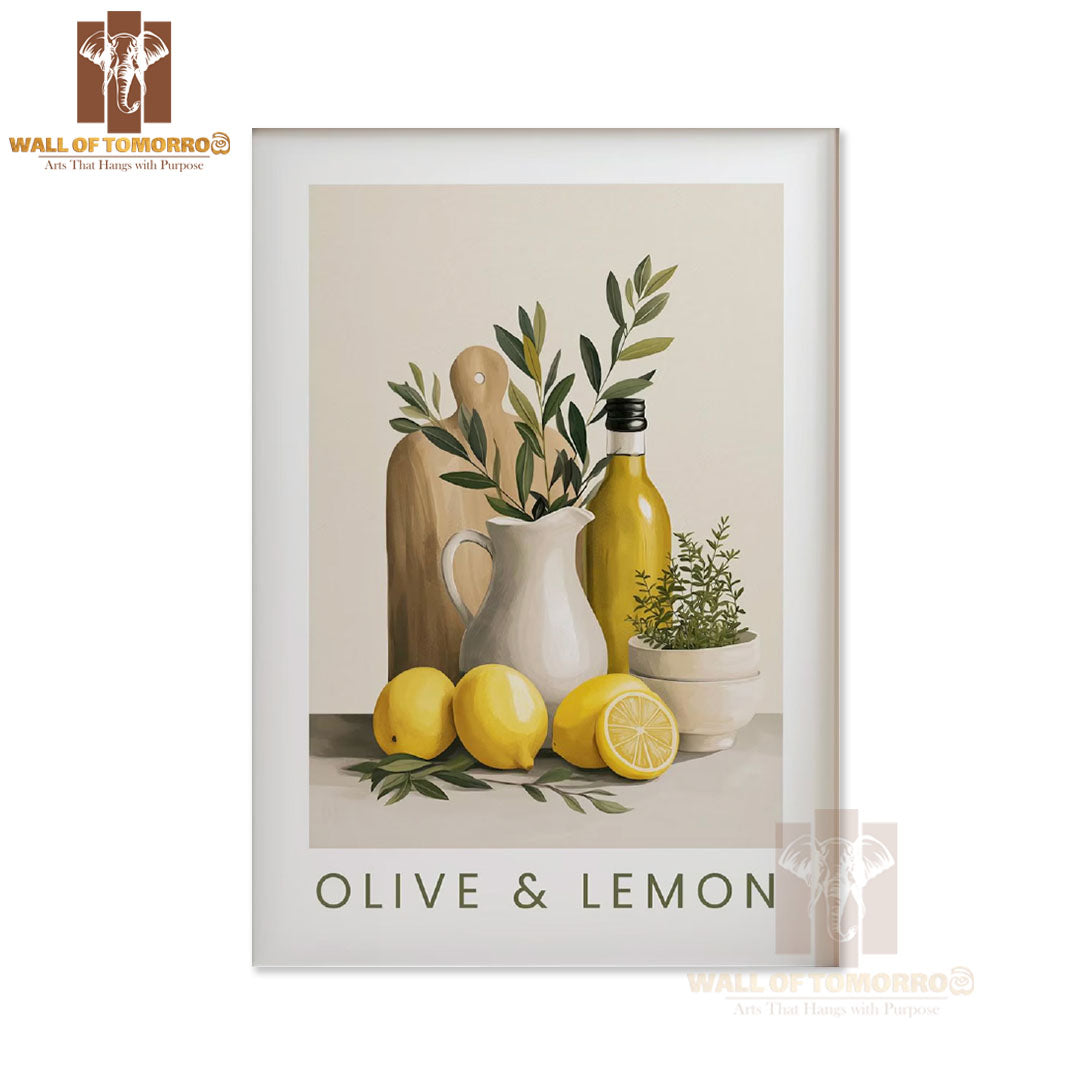 Olive & Lemon Kitchen & Restaurant High Quality Unframed Poster Print & Waterproof Poster Print Wall Décor in Sri Lanka