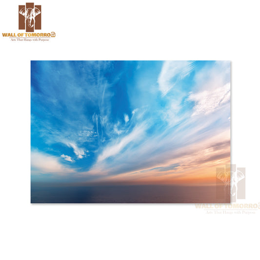 Sky Background on Sunset Nature Composition High Quality Unframed Poster Print & Waterproof Poster Print Wall Décor