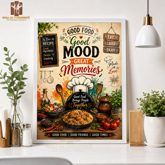 Good mood, great memories Kitchen & Restaurant High Quality Glass Frame Wall Décors in Sri Lanka