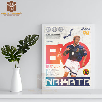 Famous Soccer Player in Action Sports High Quality Glass Frame Wall Décor