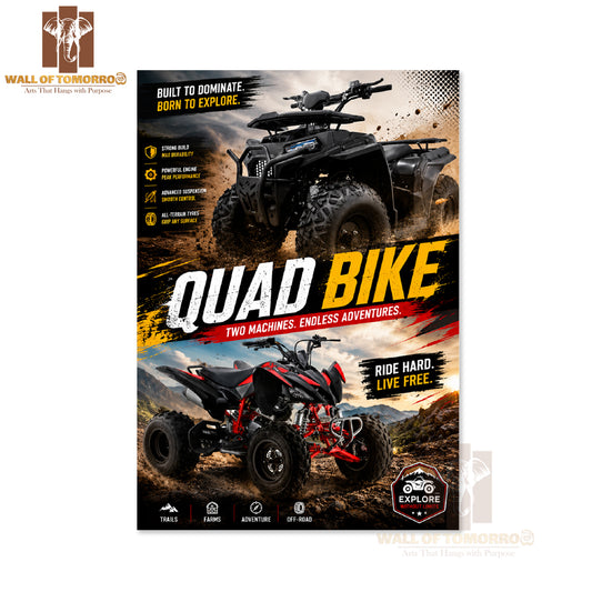 Quad Bike High Quality Unframed Poster Print & Waterproof Poster Print Wall Décor in Sri Lanka