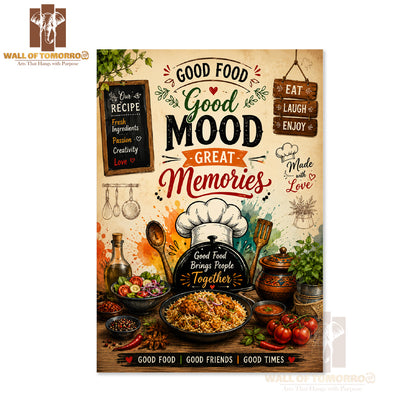 Good mood, great memories Kitchen & Restaurant High Quality Unframed Poster Print & Waterproof Poster Print Wall Décor in Sri Lanka
