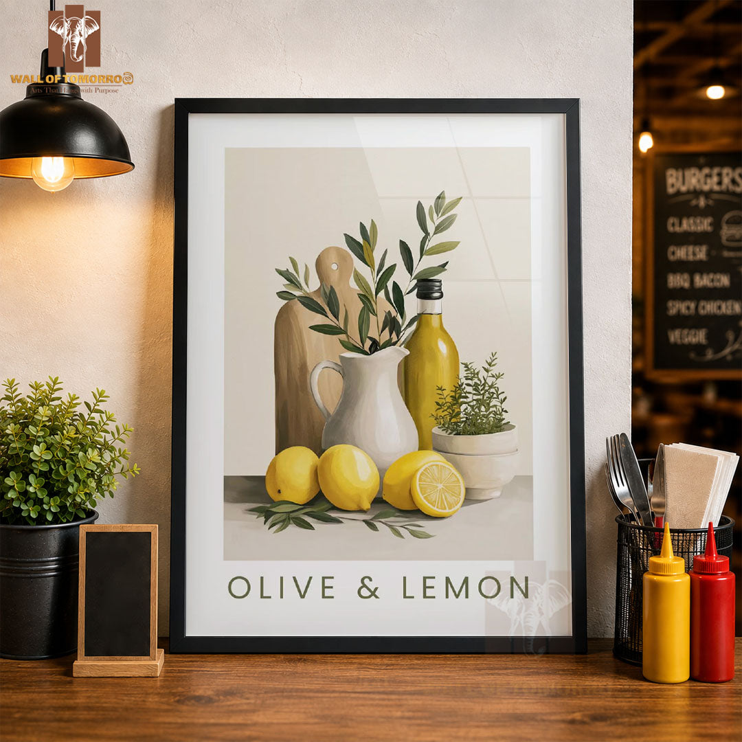 Olive & Lemon Kitchen & Restaurant High Quality Glass Frame Wall Décors in Sri Lanka