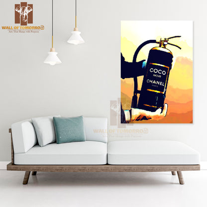 Man Holding a Famous Fashion Brand Gas Bottle High Quality Unframed Poster Print & Waterproof Poster Print Wall Décor