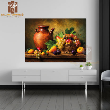 Fruits on Table Kitchen & Restaurant High Quality Unframed Poster Print & Waterproof Poster Print Wall Décor in Sri Lanka